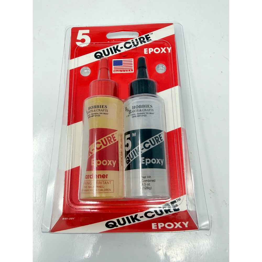 Bob Smith Industries Quik-Cure 5 Min Epoxy Unisex 4.5oz Red Black White BSI-201